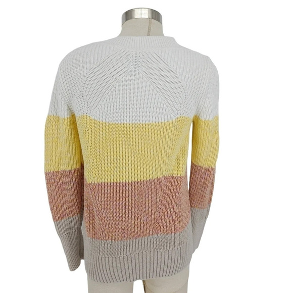 GAP Sweater Colorful Bold Stripe Long Sleeve Crew Neck Knit Pullover - Picture 4 of 7